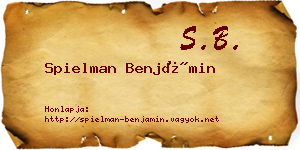 Spielman Benjámin névjegykártya
